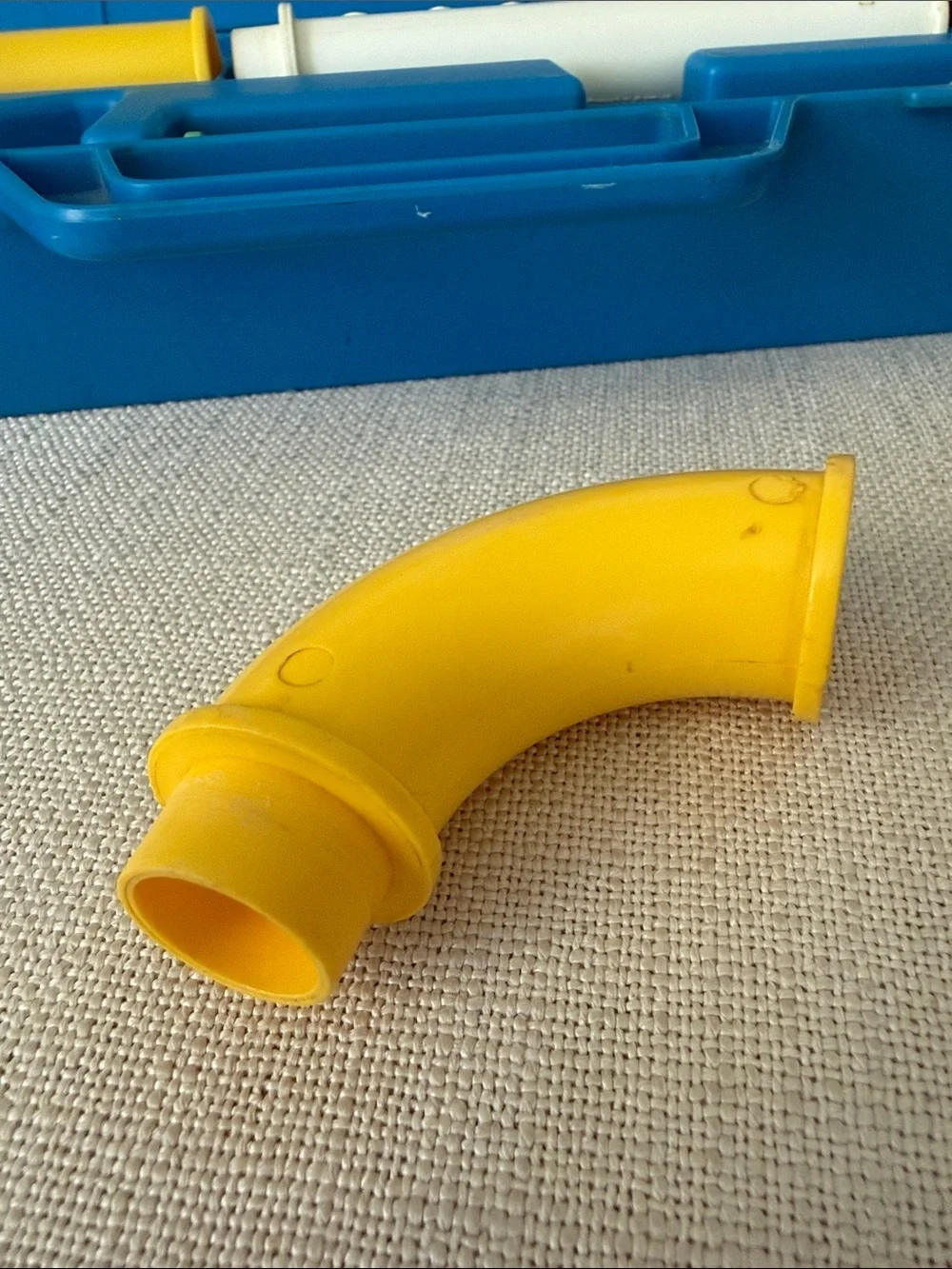 Fisher Price vintage Crazy Combo Horn set complete blue case music toy FP 80s